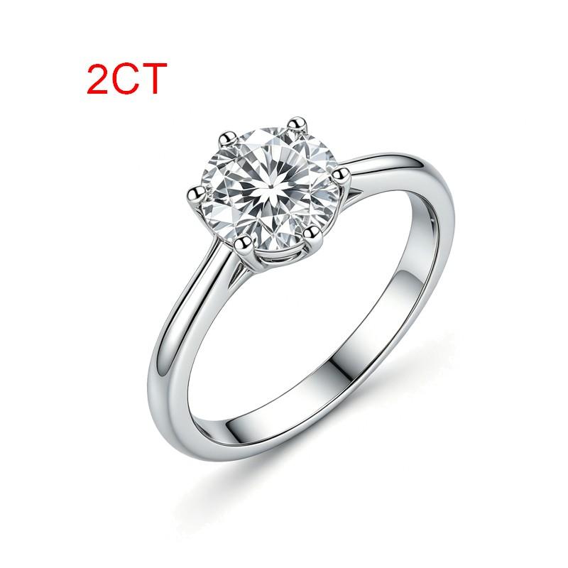 VENTFILLE Diamond 0.3/1/2CT D Color Moissanite Ring for Women  CopperEngagement Wedding Band Jewelry Certified