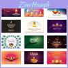 Diwali-Themen-Einladungskarten-Set Mit Dekorativen Stickern Und Umschlägen Für Feiern