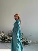 Lace-Up Bell Sleeve Rhinestone Dress - Elegant Lady's Slimming Large Hem, Waist-Cinching Autumn Style 2025