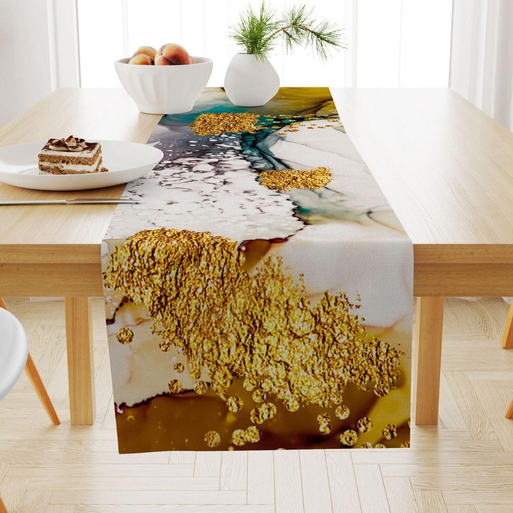 Marble Linen Table Flag Coffee Table Dining Table Decoration Tablecloth Thermal Insulation Non-Slip Dining Table Cloth Cover
