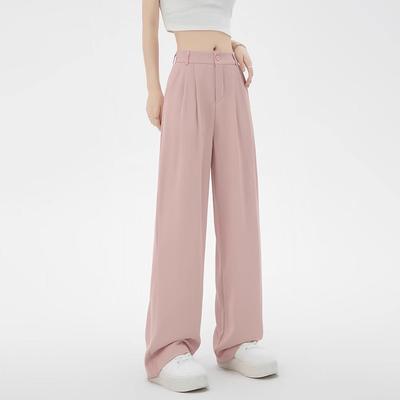 Suit Pants Women's Summer New High Waist Drape Casual Pants Straight Narrow Wide Leg Versatile Long Pants