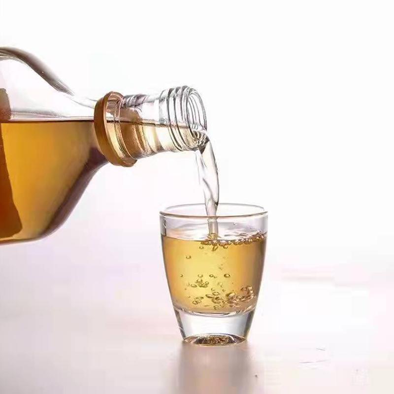 6pcs Set Spirits Shot Glasses Party Bar Club Drinking Tool Wedding Wine Cups 35ml Cocktail Pint Vodka Cups Transparent Drinkware
