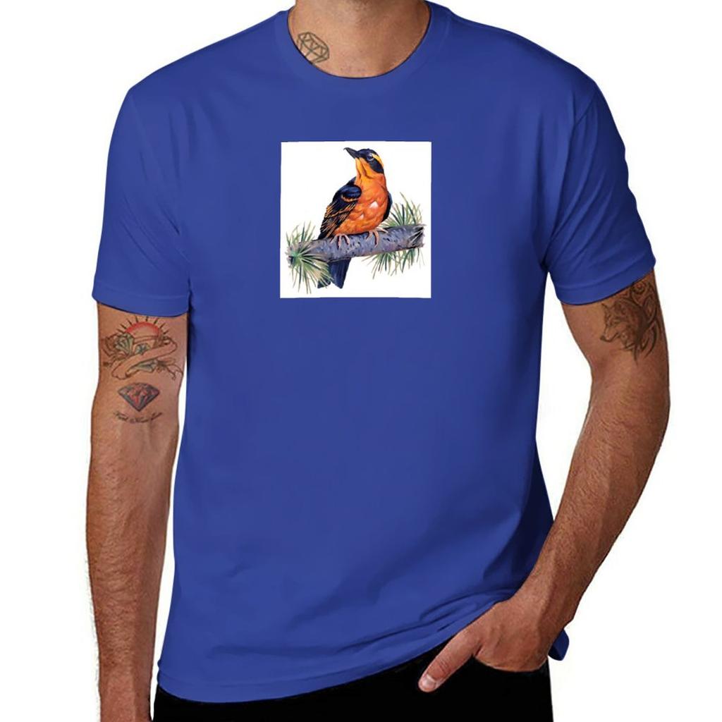 Birds In Hell TShirt Short sleeve tee aesthetic clothes mens graphic tshirts anime