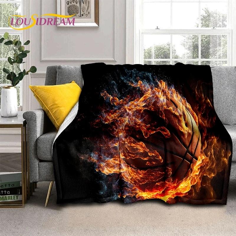 Latest Basketball Court Frame Soft Flannel Blanket for Beds Bedroom Sofa Picnic,Throw Blanket for Cover Outdoor Leisure Nap Gift