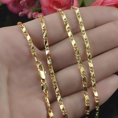 Men's Women's 5mm Necklace Polished Snake Chain Link Luxury Jewelry