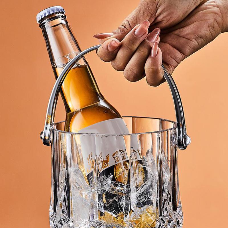 Transparent Wine Ice Cooler For Party Home Whisky Ice Bucket Ice Champagne Bucket Thermal Beer Bucket Bar Accessories