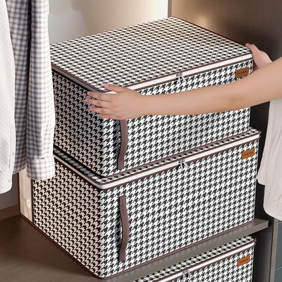 Quilt Bag Visible Window Household Supplies Easy Access Reinforced Handle Quilt Organizer Convenient Organizing Non-woven Fabric