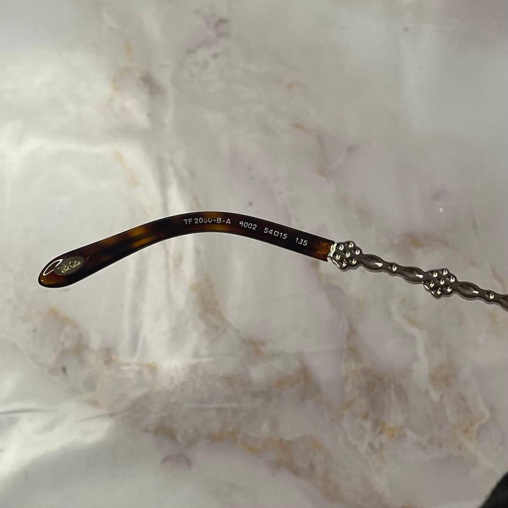 Used Tiffany archive y2k rhinestone tortoiseshell glasses case
