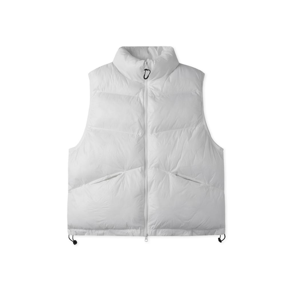 Apostrophe Comma Glossy Angle Pocket Padded Vest (Dark Grey)