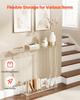 Acrylic Console Table, 2 Tiers Narrow Side Desk with Bottom Open Storage, Modern Rectangle Acrylic End Table, Transparent Entry Desk for Foyer,