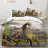 Jurassic Dino Bettwäsche Set 240x220cm 140x200 Queen Mikrofaser Bettbezug Set mit 2 Kissenbezügen für Jungen Kinder Kinderzimmer Dekor