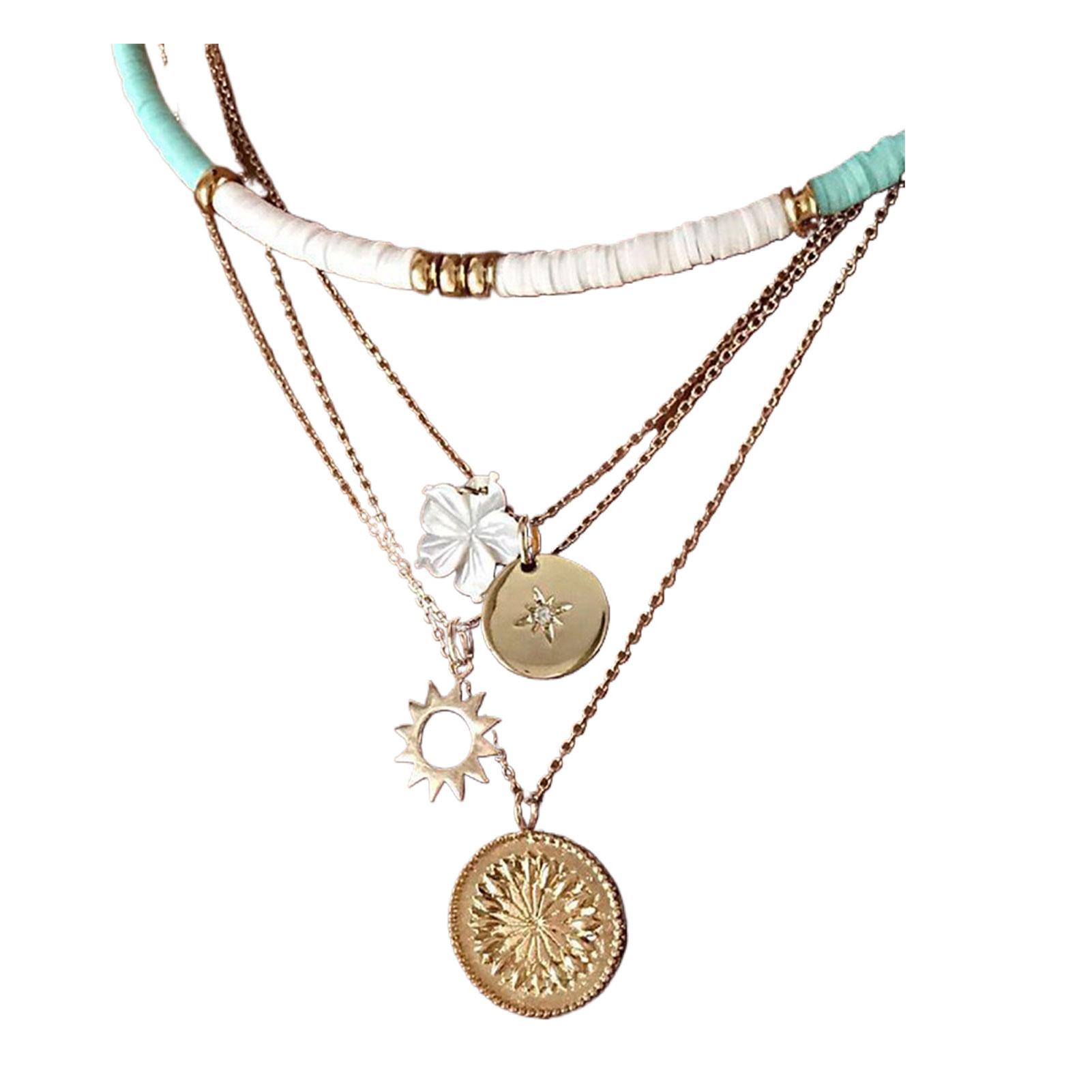 

Ожерелье-чокер из отдельных слоев Классическое и модное ожерелье для женщин Ожерелье с подвеской Ретро