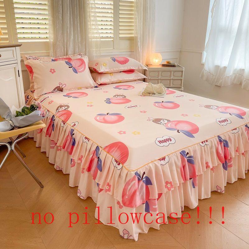 Korean Fashion Bed Skirt Washable Non-slip Single Double Bedding Luxury Modern Skin-friendly Soft Bedspread King Queen Size Home