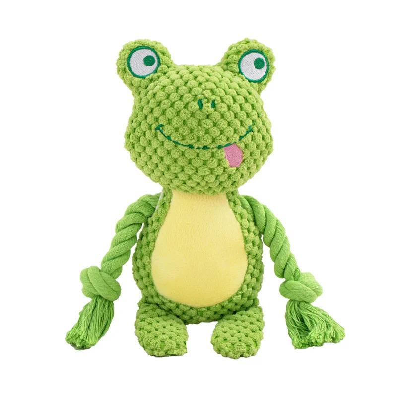 Indestructible Dog Chew Toy with Squeaker Stuffed Raw Small Joint Plush Bite Resistant Puppy Toys for Aggressive Chewers Long