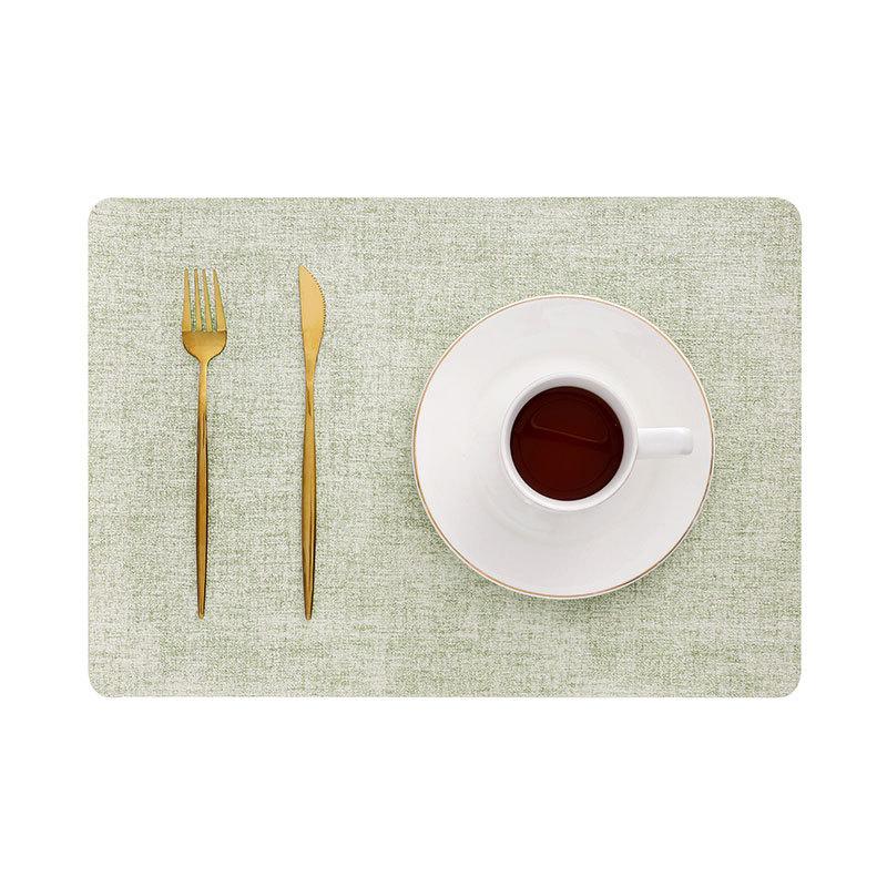 Leather placemat ins wind cloth pattern creative placemat waterproof and oil-proof table mat Nordic style western food pressure insulation mat