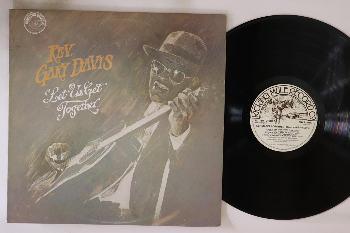

LP-пластинка REV. Гэри Дэвис - Давайте соберемся вместе SNKF103 KICKING MULE 1974 UK Блюз Б/У