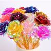 5Pcs 24K Foil Plated Rose Valentine'S Day Creative Gift Gold Rose Lasts Forever Love Wedding Decor Lover Lighting Roses