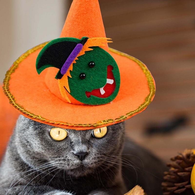 Halloween Hunde Hexenhut Lustiges Hexenkostüm Party Kopfschmuck Haustier Feiertag Cosplay Kopfbedeckung Halloween Kostümparty Kostüm