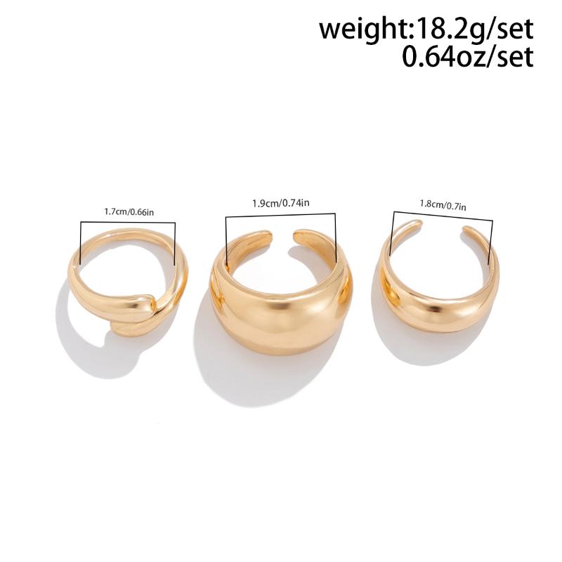3/4Pcs Dating Rings Open Rings Adjustable Finger Rings Geometric Open Rings Finger Jewelry Suitable For Party Daily