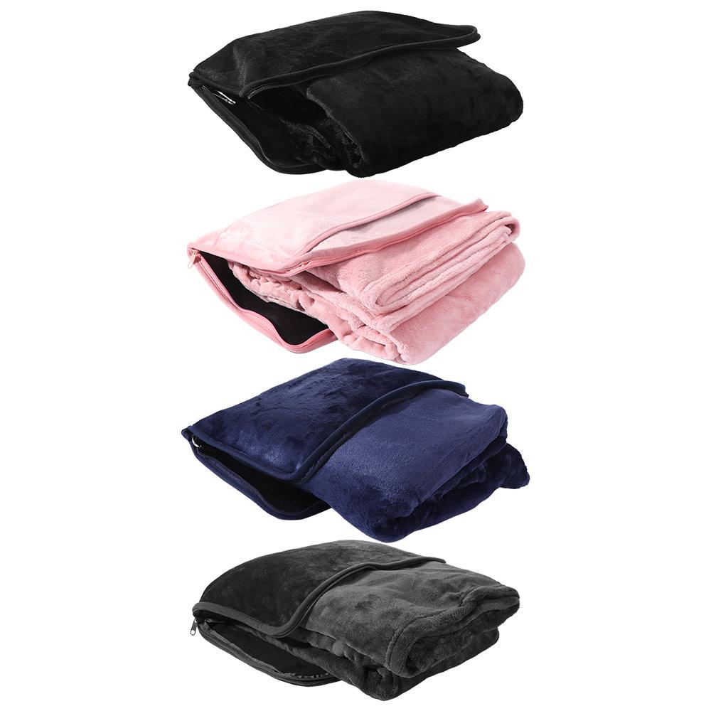 Warm Travel Pillow and Blanket Set 2 in 1 Soft Throw Pillow Compact Nap Quilt Household