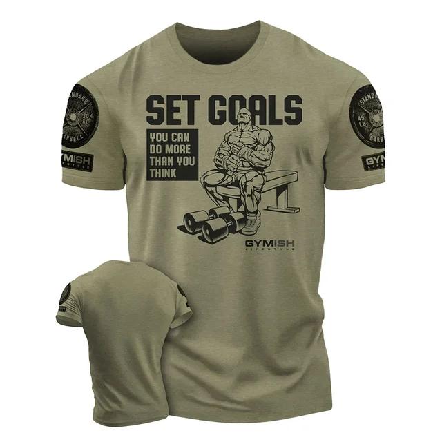 2025 3D Men's Printed Training T-shirt, Fashionable and Fun Fitness Short Sleeved T-shirt, Elastic and Breathable Top