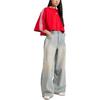 Adidas zip-detail wide-leg jeans