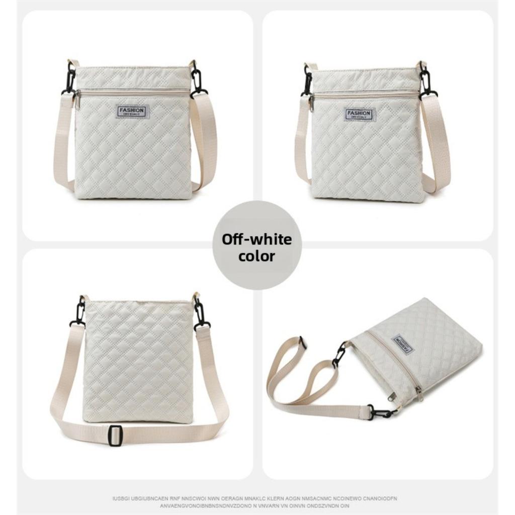 Borsa a tracolla semplice a griglia di diamanti a tinta unita per donna, borsa a spalla casual, borsa a tracolla piccola quadrata leggera e versatile