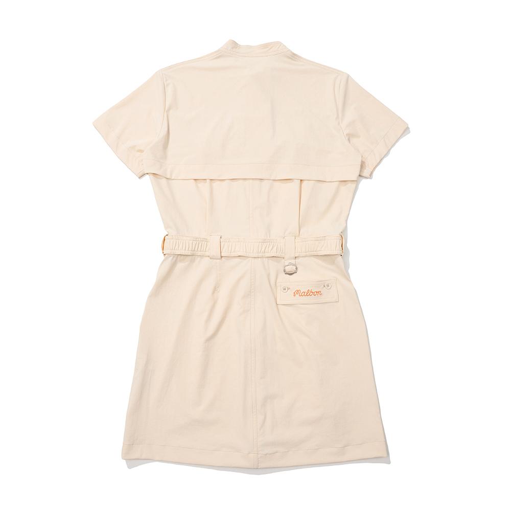MALBON GOLF Resort Mood Belted Dress Cream (Woman)