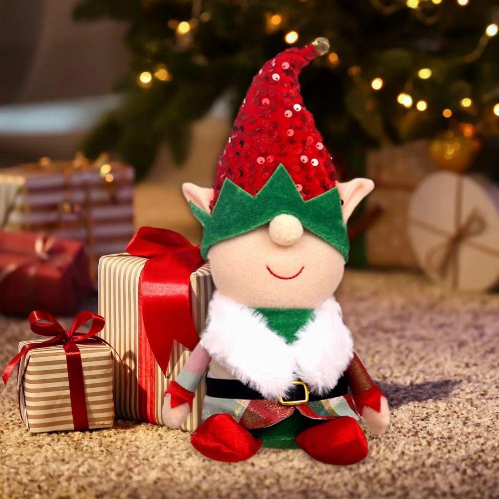 Plush Christmas Faceless Doll Creative Faceless Doll Ornament Christmas Elf Doll  Indoor Decor