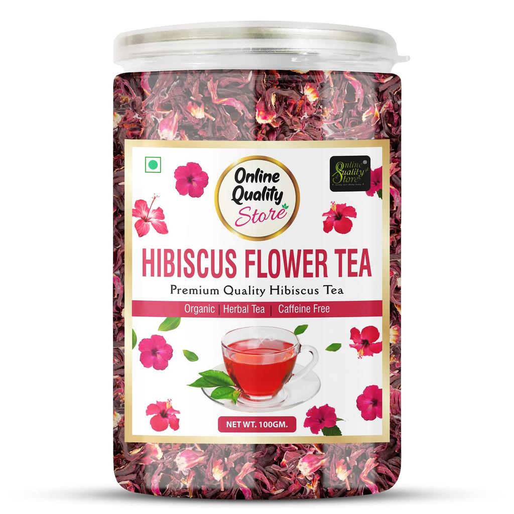 Online Quality Store Hibiscus Flower Tea Herbal Whole Leaf 100g Pack of 1