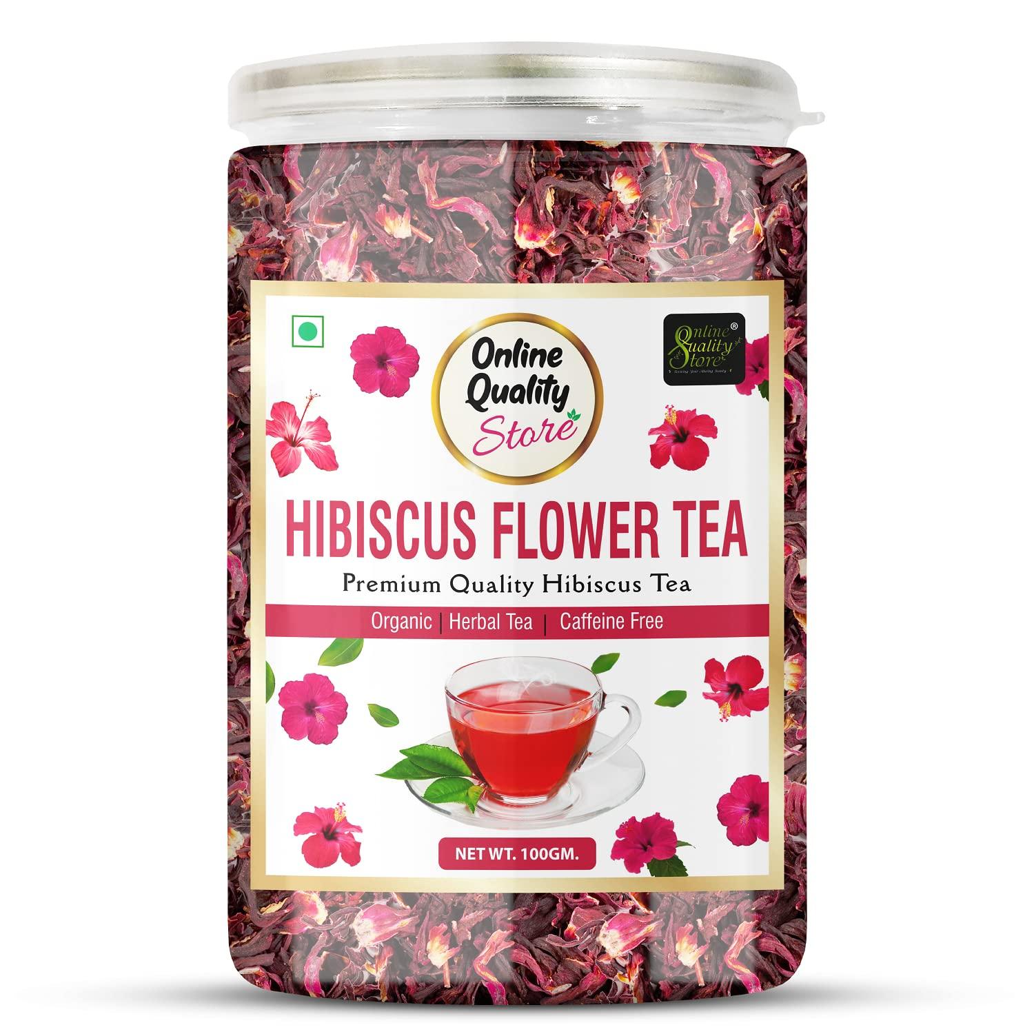 

Online Quality Store Hibiscus Flower Tea Herbal Whole Leaf 100g Pack of 1