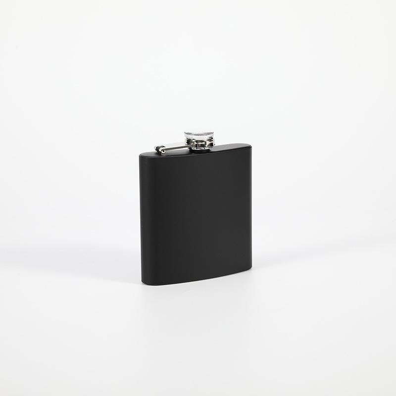 Matte Black Stainless Steel Hip Flask 678 oz - Portable Outdoor Camping Wine Bottle 6 oz