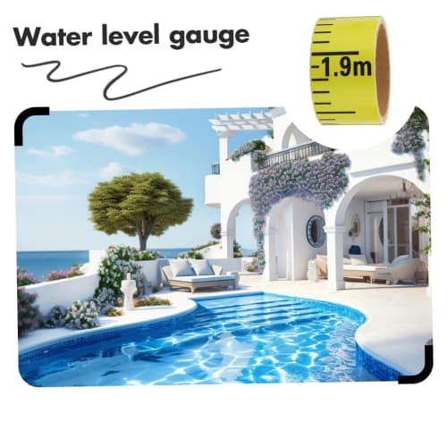 ROMISBABA Water Level Scale, Water Level Sticker, Water Level Tape, Pool Water Level, Construction Sticker, Water Level Gauge Measuring Tool, Pool Wat