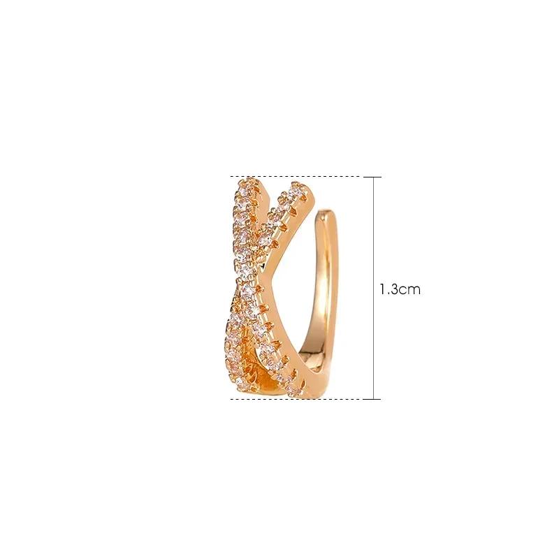 Punk Metal Zircon Ear Cuff Ear Clip for Women No Pierced C Shape Geometric Small Earcuff Ear Wrap Earcuff Clips Jewelry