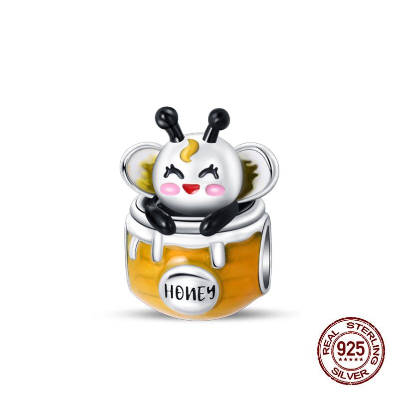 Charms Kupferrosa Katze Eule Tier Herz Zirkonia Charm Perlen Passen Original Armbänder Feiner DIY Schmuck