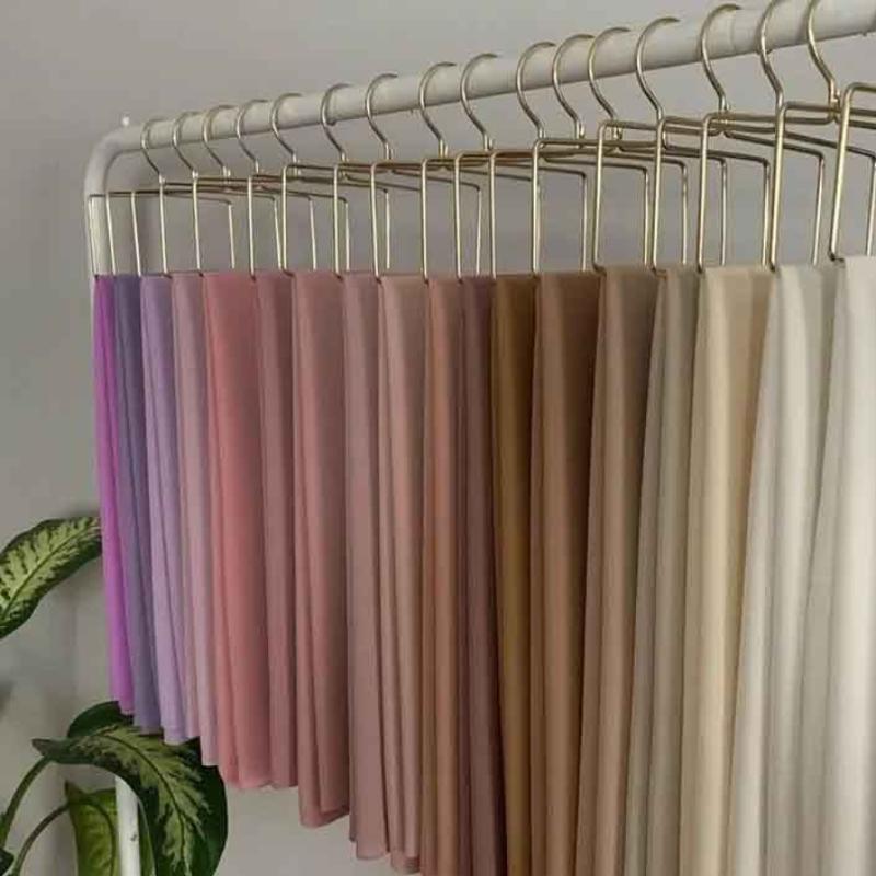 Ramadan Muslim Chiffon Hijabs For Woman Plain Color Headscarf Long Shawl Scarf Thin Breathable Sunscreen Head Wrap Hijabs Scarf