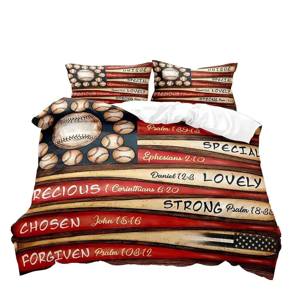 American Football Duvet Cover Set,Sports Bedding Set,Navy Blue Comforter Cover Set,Inspirational Gifts for Men Boyfriend Husband