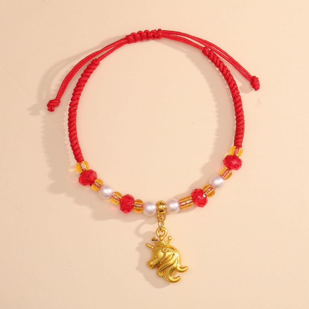 2026 Zodiac Year of the Horse Red Bracelet: Handmade Ben Ming Nian Woven Rope for Good Fortune