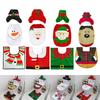 Festliches Weihnachts-WC-Sitzbezug-Set mit Weihnachtsmann-, Schneemann- und Rentiermotiven