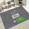 Fitnessstudio "Dies ist meine glückliche Stunde" Hantel-Aufdruck Teppich Weicher rutschfester Heim-Fitnessstudio-Teppich Retro Indoor-Sport-Dekorationsmatte für Schlafzimmer