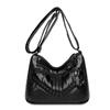 Women's bag new soft leather texture messenger bag simple fashion solid color shoulder bag casual lightweight mother bag