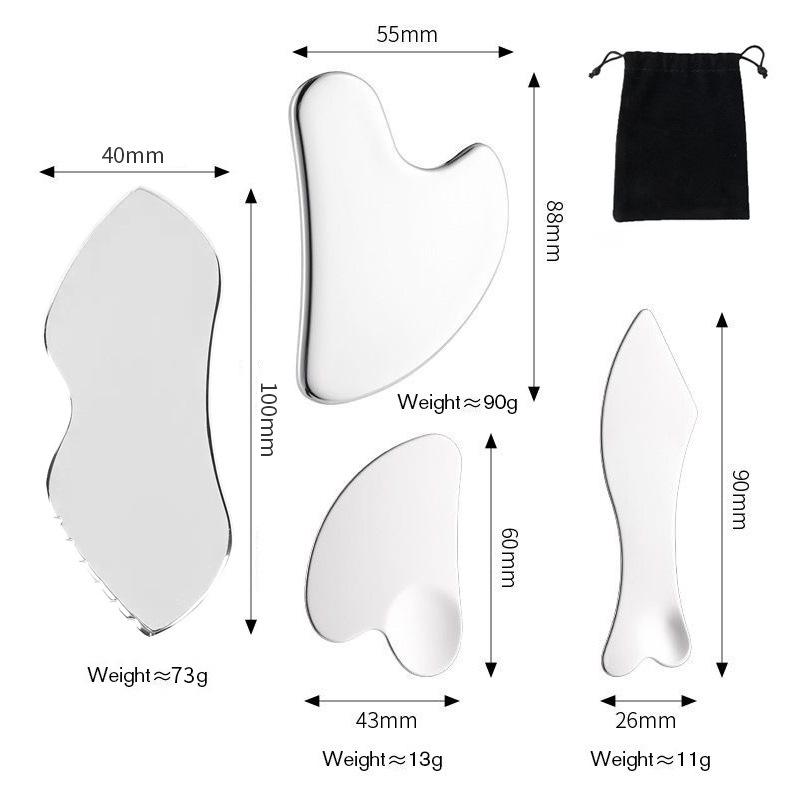 Stainless Steel Gua Sha Heart-Shaped Face & Body Massager