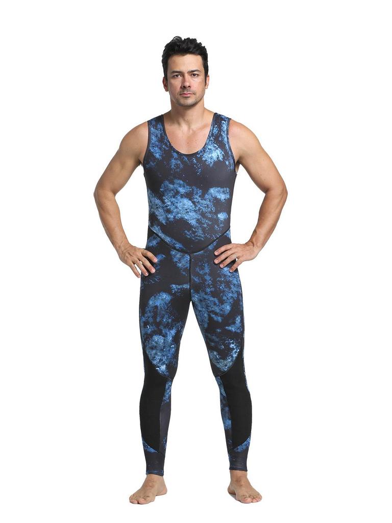 Męski 1,5MM Neoprenowy Kombinezon Dwuczęściowy Do Nurkowania w Kamuflażu