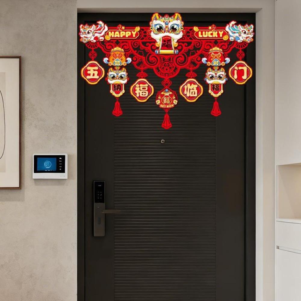 Flocking Chinese Lucky Ornament Good Luck Fu Character Pendant Festival Celebration