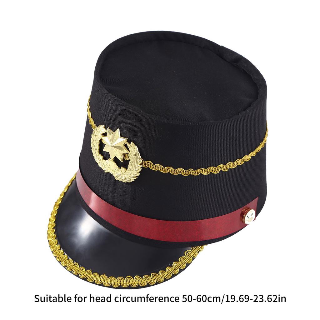 Performances Adult Honor Guard Hat for Halloween Drum Majors Photoshoots Hat