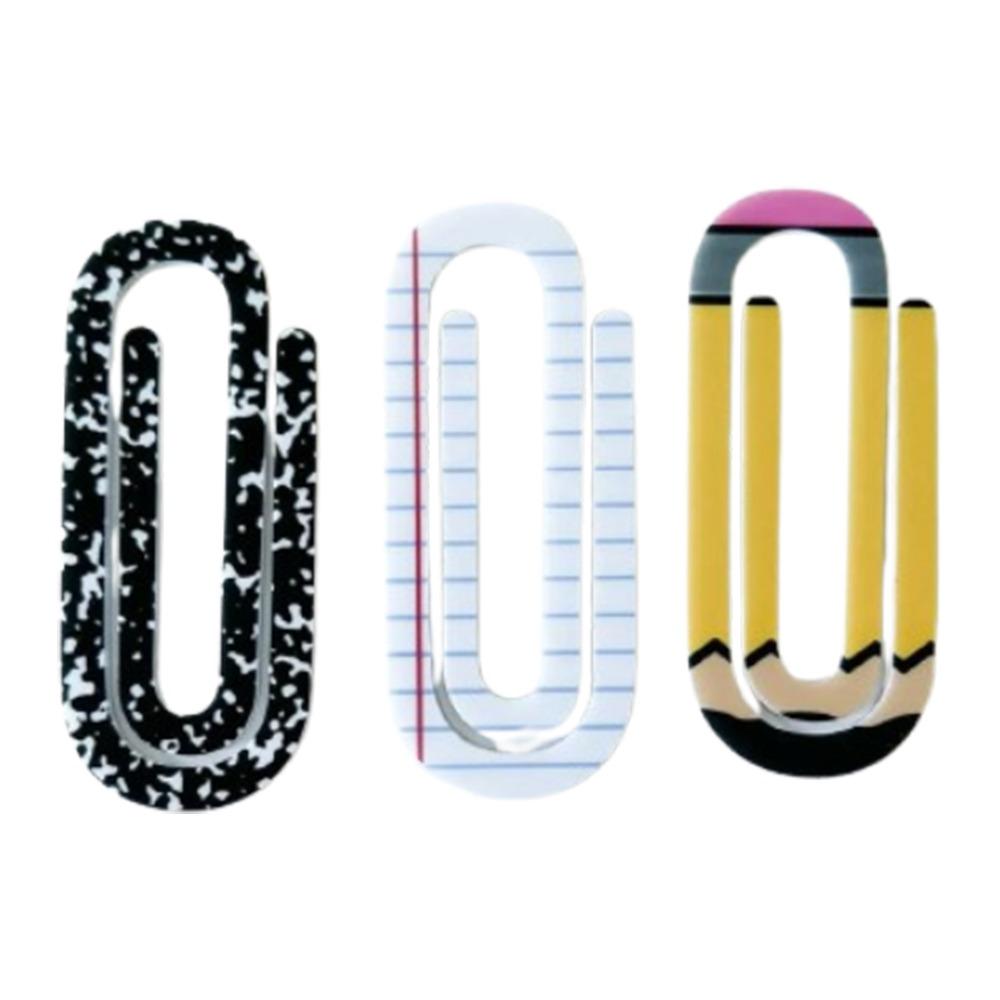 3Pcs/set Acrylic Paperclip Bookmark Classroom Theme Document Bookmark Paper Clips  Note Decor