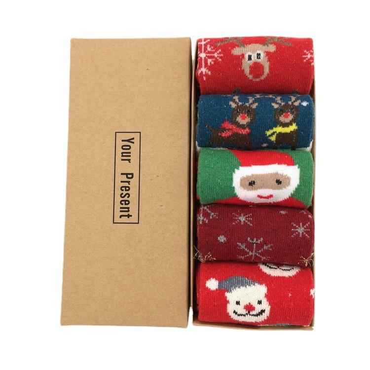 Wool Socks Boxed Winter Warm Socks for Women Thickened Medium Gift Box Socks Men's Wool Socks Boxed