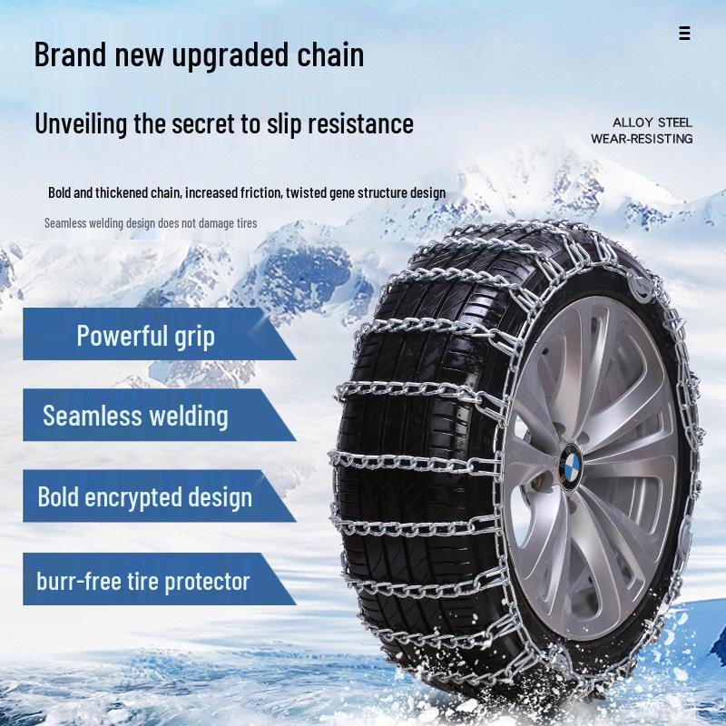 Snow Car Anti-Skid Chain for Lynk & Co 06 - Thickened Iron Chains for 215/55 R18 and 225/45 R19 Tires