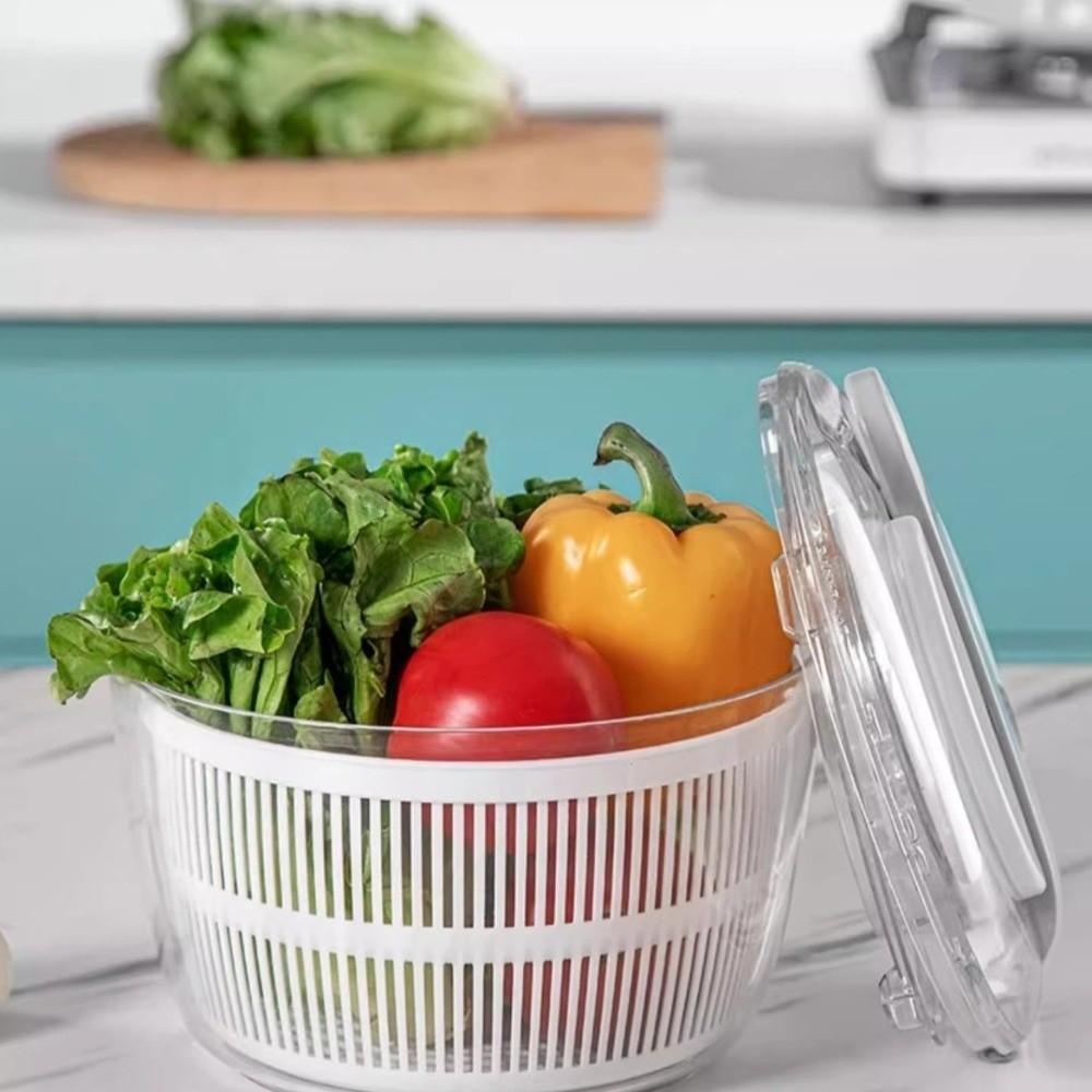 Quick Spin Vegetable Salad Spinner Press-type Salad Dryer Mixer  Vegetable Preparation