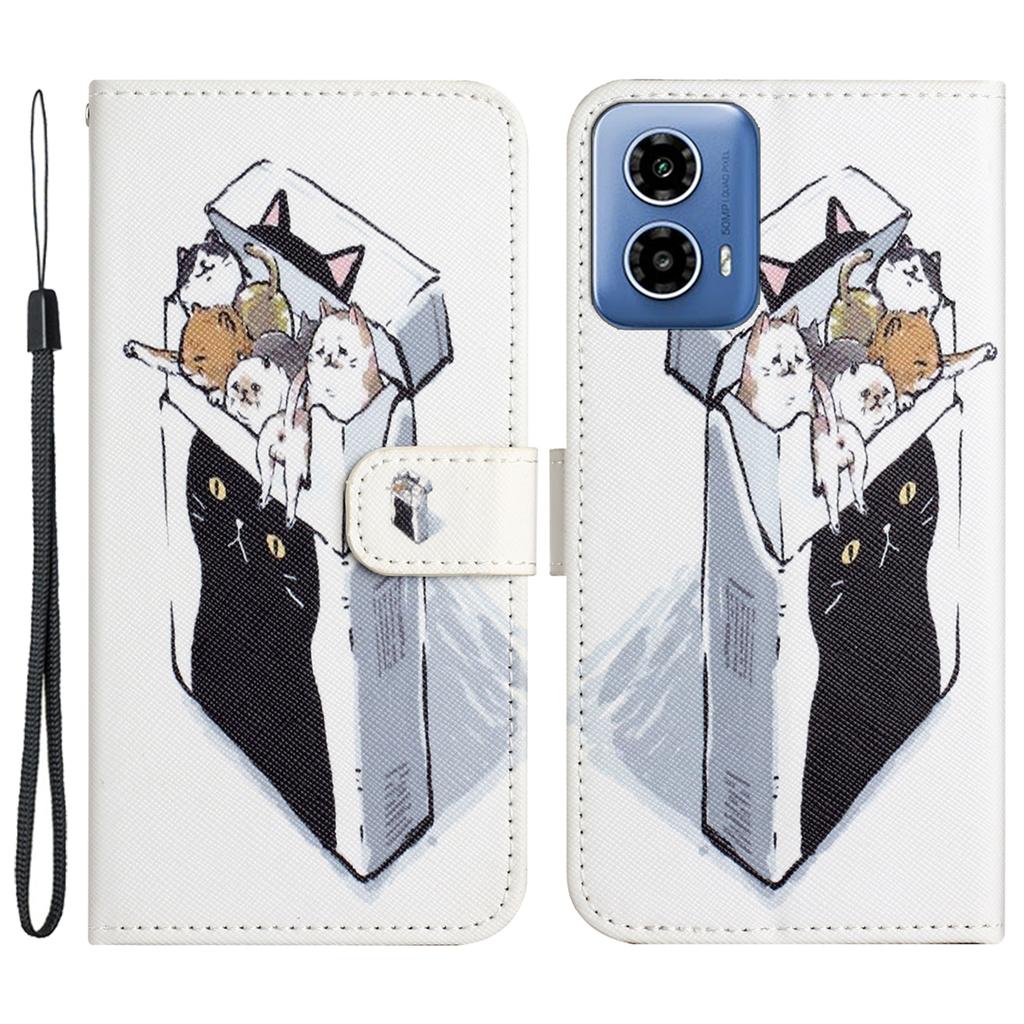 Do etui na telefon Motorola Moto G24 Power Phone Case 3D Pattern Leather Wallet Cover